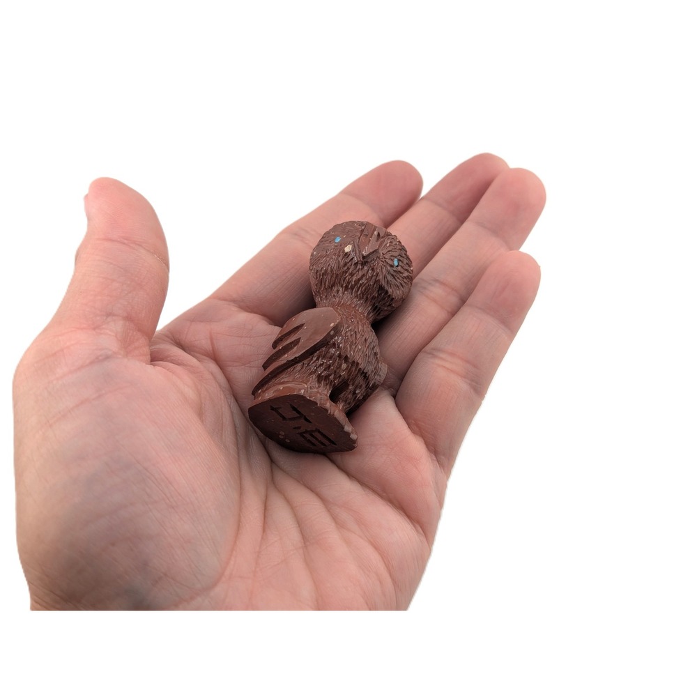 Zuni Fetish Totem Hand-Carved Stone Figurine OWL - Native American Collectible**